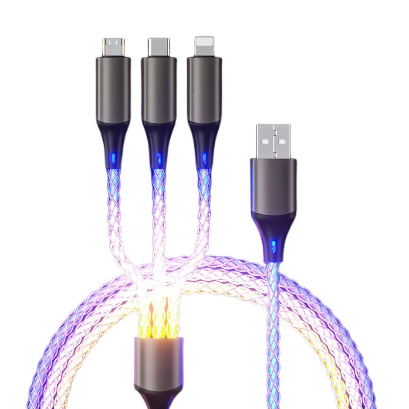 Bright and Shiny Colours 3in1 LED Gradual 5Pin 8Pin 24Pin Flowing Light PD Charge RGB Cable