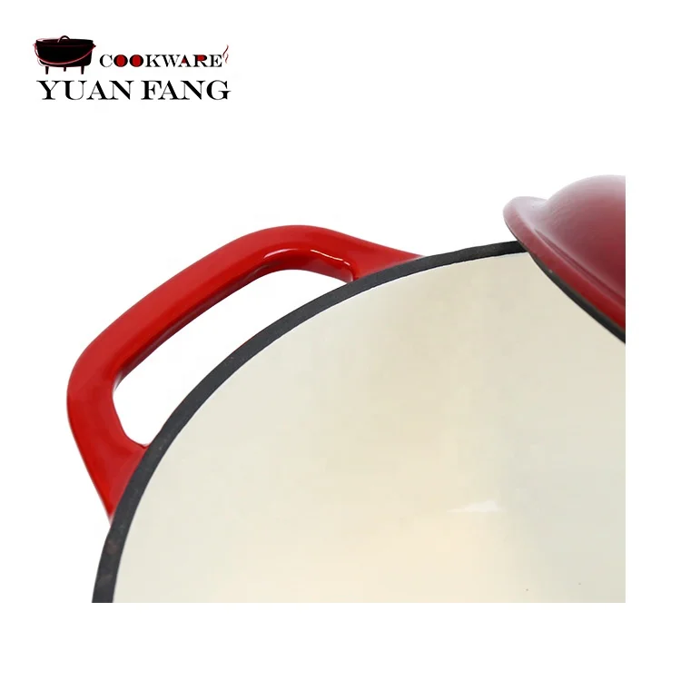 Hot Selling Nonstick Cookware 28CM Cooking Pot Dutch Oven Enameled Cast Iron Casseroles Pot with Lid