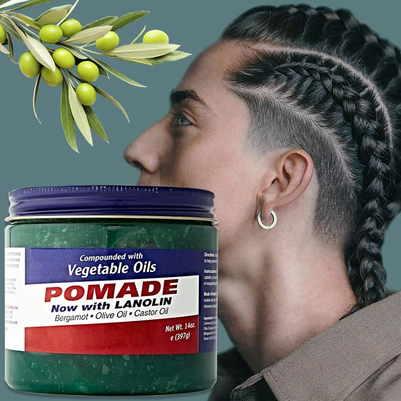Hot Sale Custom Private Label Vegetable Oil Pomade Smooth Frizz Enhance Curl Add Shine Hair Styling Pomade