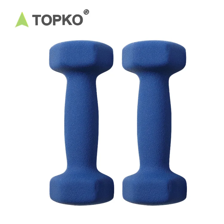 TOPKO 2024 Colorful Mini Dumbbell logo Custom Portable Strength Training Cheap Price Rubber Hex for Adult Home Use