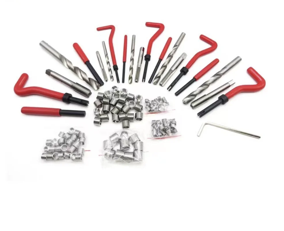 131pcs HSS Steel Metric Thread Repair Kit Drill Repair Tool Set Hex Key Installation Tool 1-Year Warranty OEM Support Hard Case