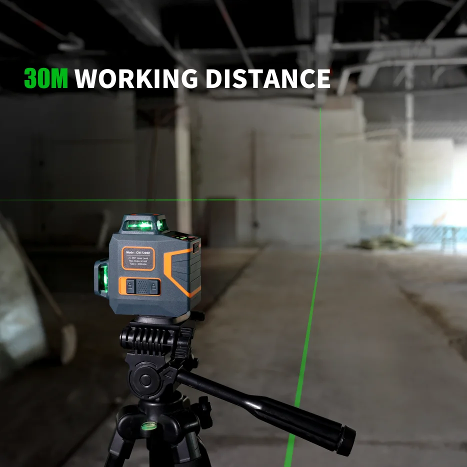 CIGMAN CM-720SE Rotary Laser Level Professional Beam Level Laser 8 Lines Vertical & Horizontal Lazer Levels