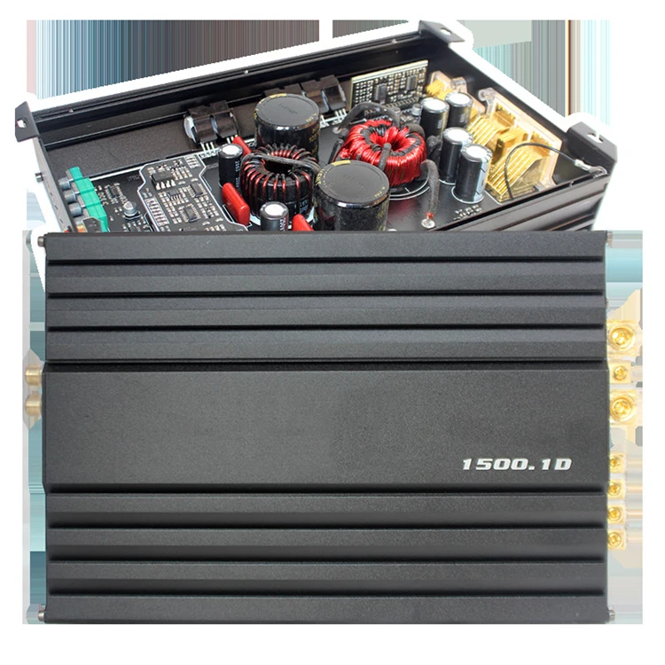 car amplifier class d 12V 1500W Single high power subwoofer speaker amplifier (1500.1D)