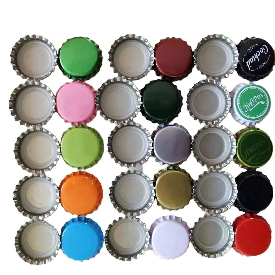 Best 26mm Metal Silicone Seal Beer Wine Flask Bottle Top Lid Cover Twisted Crown Caps with custom logo craft beer bottle caps