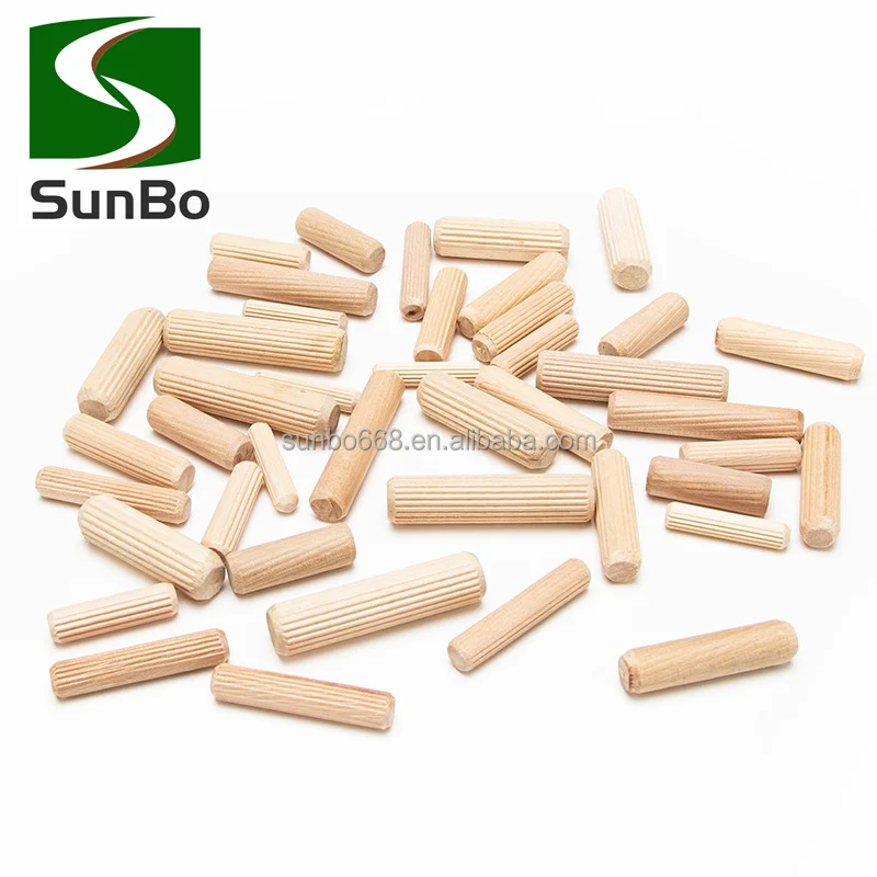 Cheap Price  Wood Dowel Pins  Furniture Connecting Wood Screw  Wooden Dowels   Fluted