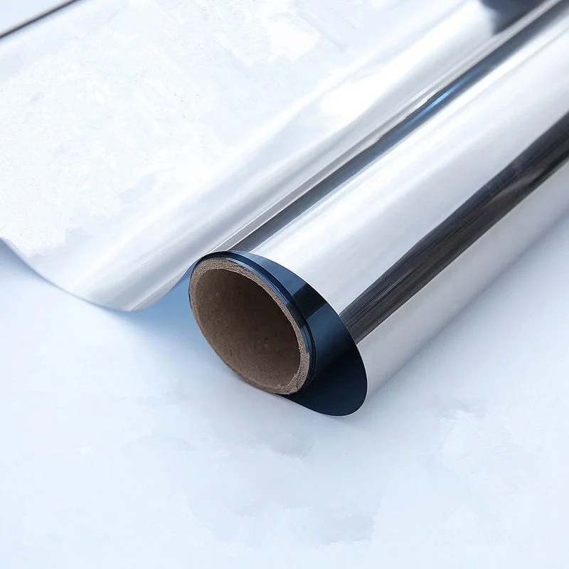 For Sale VLT05-15% Heat transfer double Silver Mirror Safety Window Film Glass Protective Film