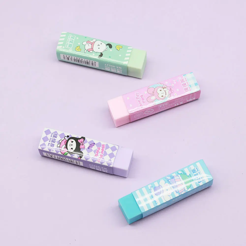 2024 NEW Kawaii Cartoon Kulomi colored Macaron eraser Student favorite Stationery Factory spot promotional stock shipping fast