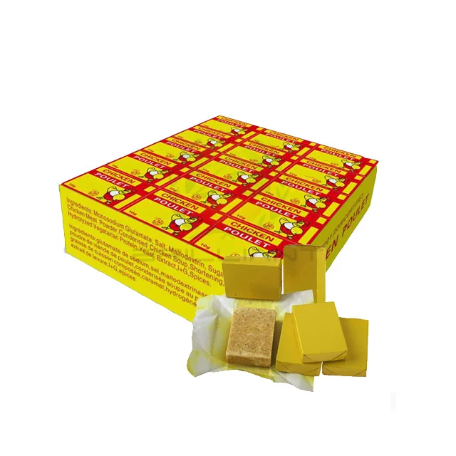 OEM Wholesale 12gx60cubes Poulet Beef Flavor Stock Cube Seasoning Bouillon Cube