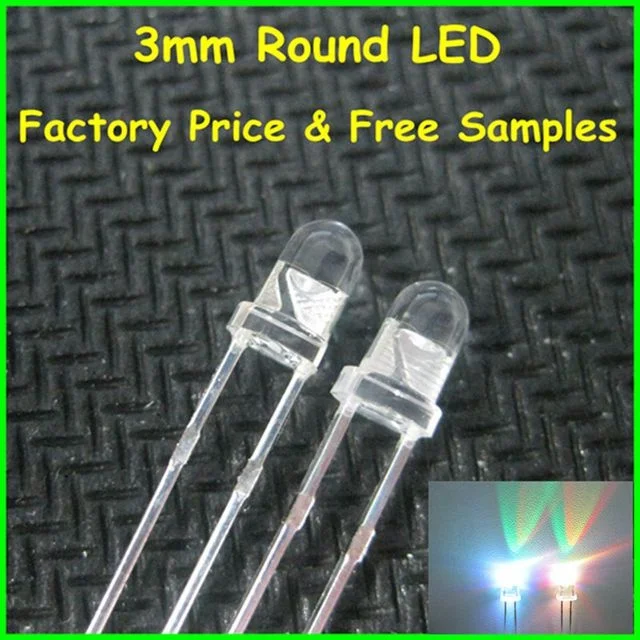 3mm LEDs without Flange/3mm multicolor leds/3mm rgb led ( CE & RoHS Compliant )