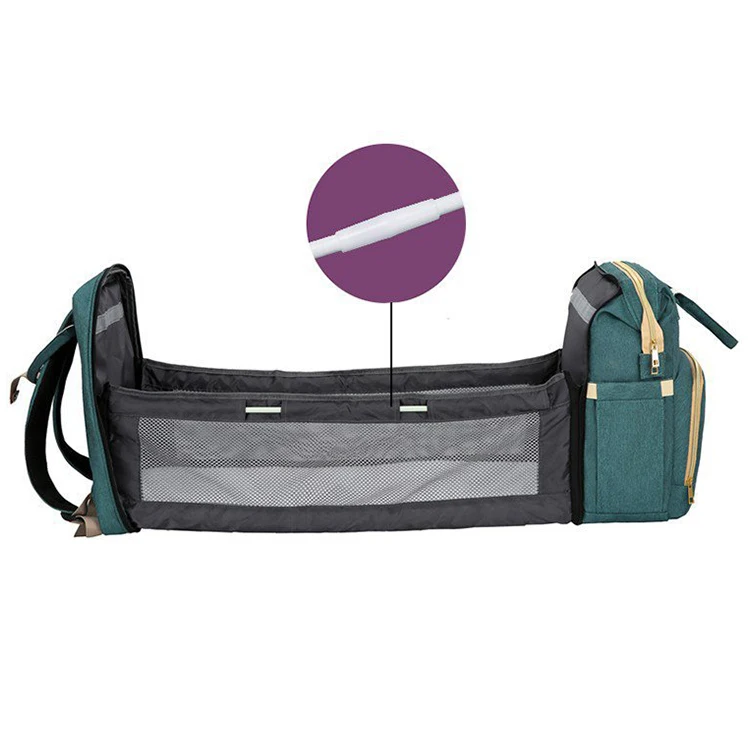 Fast Dispatch Diaper Baby Travel Bag  with Folding Crib Large Waterproof Mommy Nappy Backpack Travel Nursing