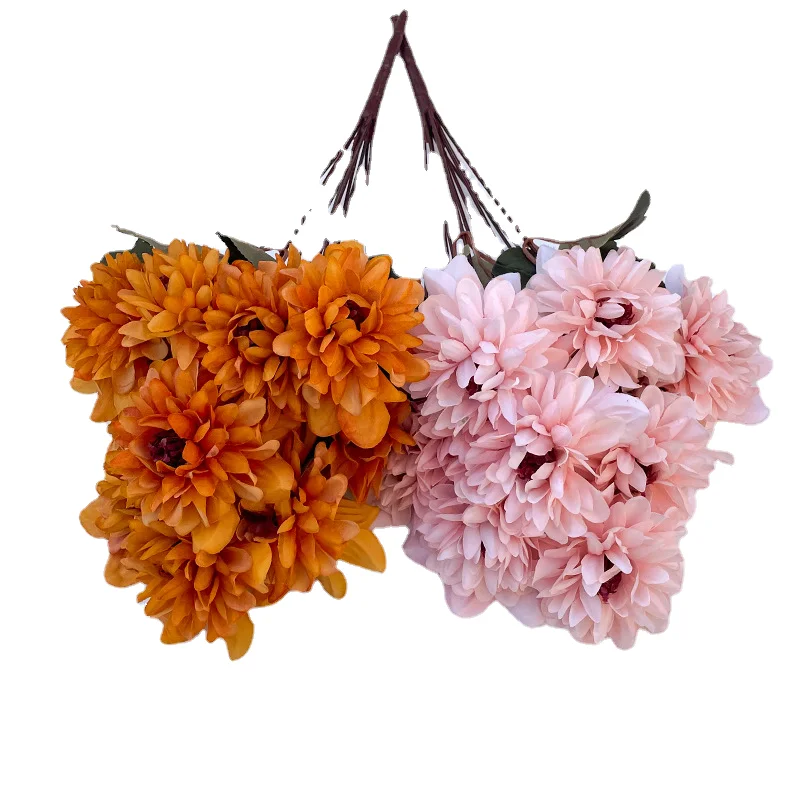 LFH new 100 lotus 10 head bunch Epiphyllum indoor window decoration silk flower hotel Korean American Chen simulation