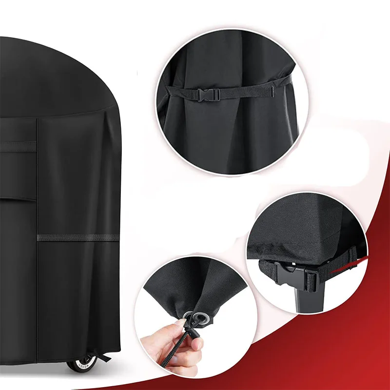 Waterproof 600D Heavy Duty Oxford Fabric Kettle BBQ Grill Cover 30 Inch Weber Charcoal Grills Anti-UV Furniture Covers