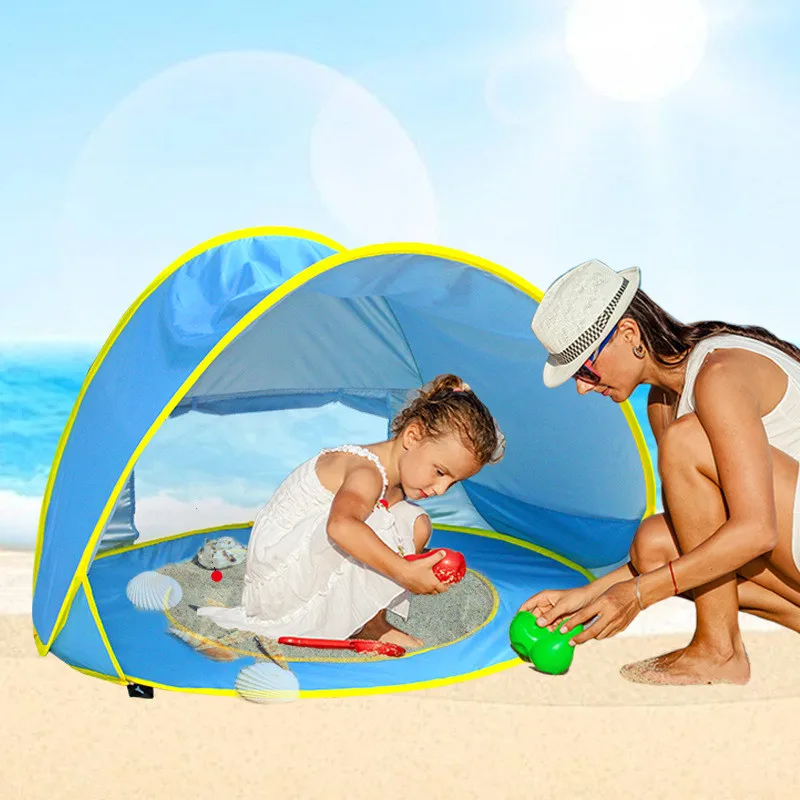 Portable Pop Up Baby Beach Tent With Pool UV protection  Pop Up Baby Beach Tent