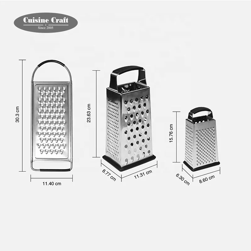 Лидер продаж; Комплект из 3 предметов нержавеющей стали коробки Терка с отличными рукоятками набор терка для сыра какартофели