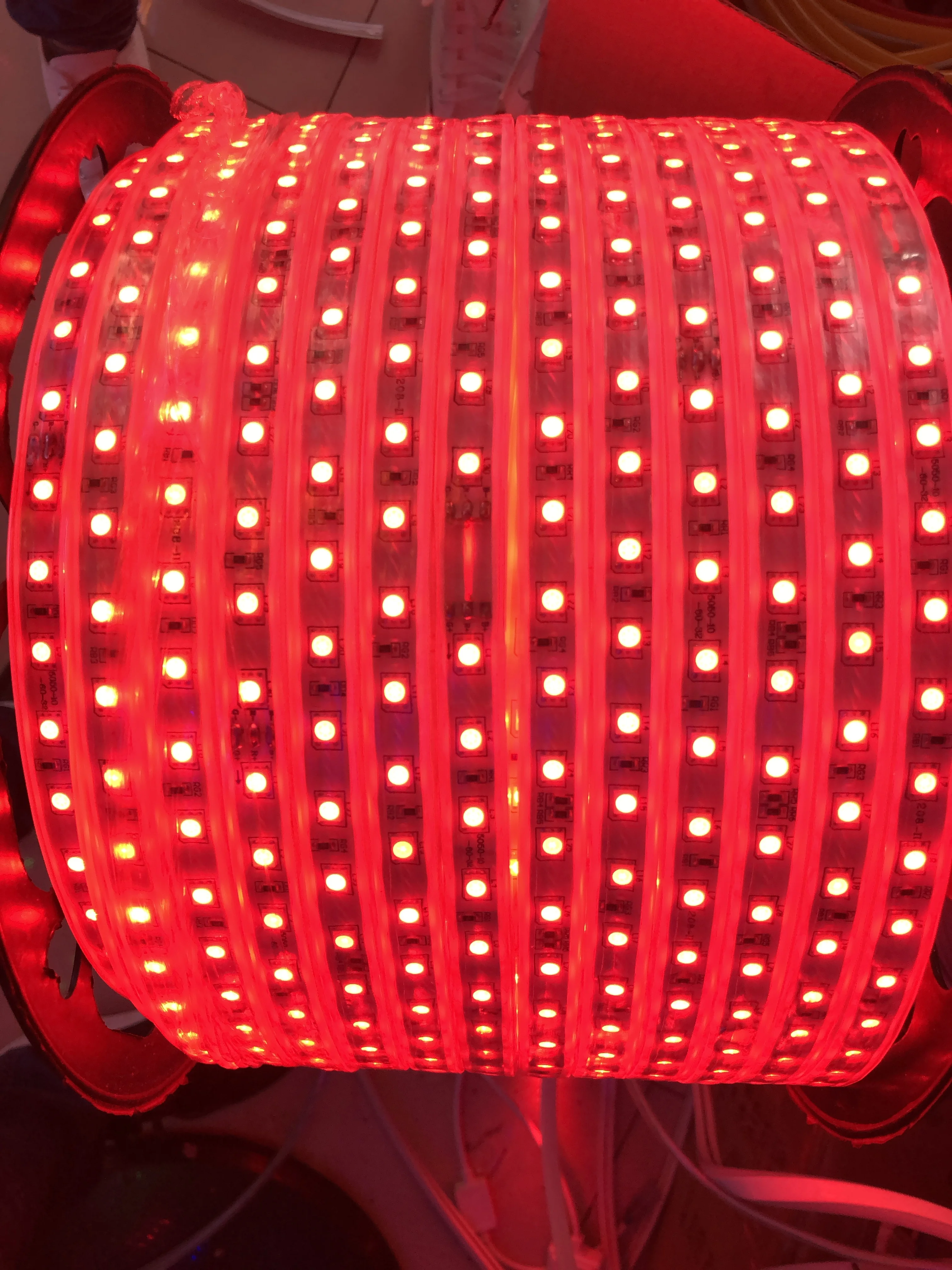 
high brightness Waterproof LED Tape AC 220V SMD 5050 RGB 60LED Flexible LED Light strip for Living Room Outdoor Lighting 