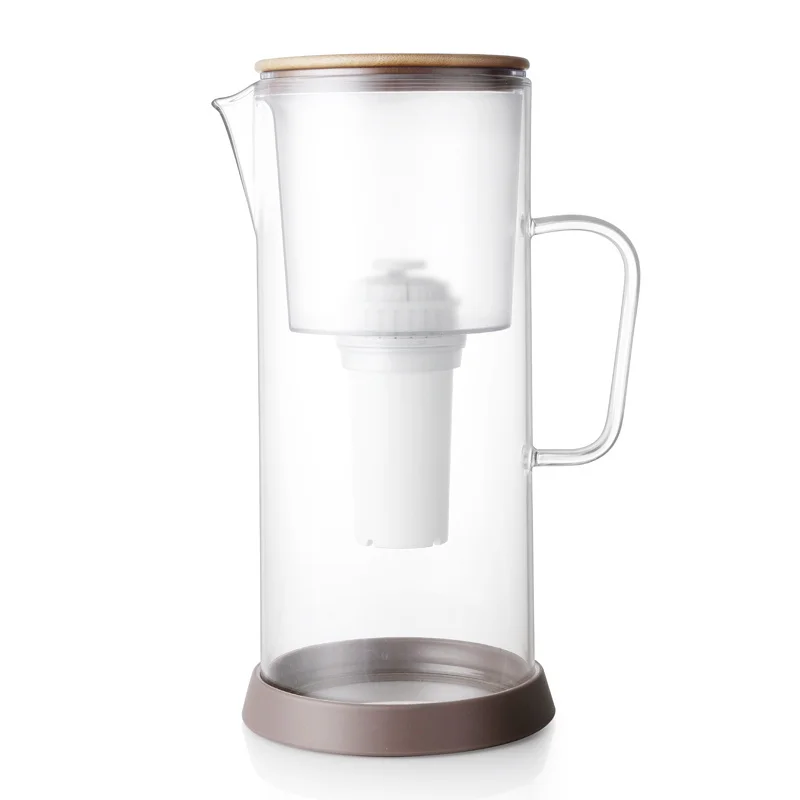 Glass Carafe Drinking Water Purifier Alkaline Water Filter Pitcher Jug with Handle OEM & ODM Service