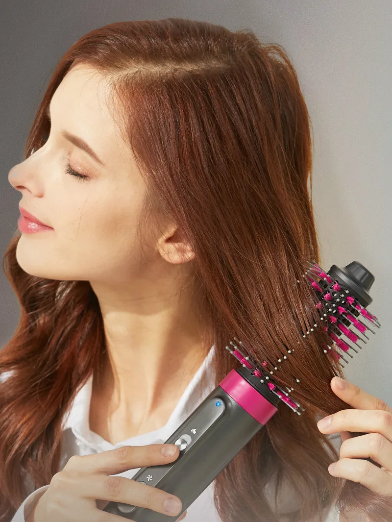 Best Sell Fast Electric Salon Cold And Hot Air 4 In 1 Hair Dryer Straightener Comb Rotating Hot Air Brush