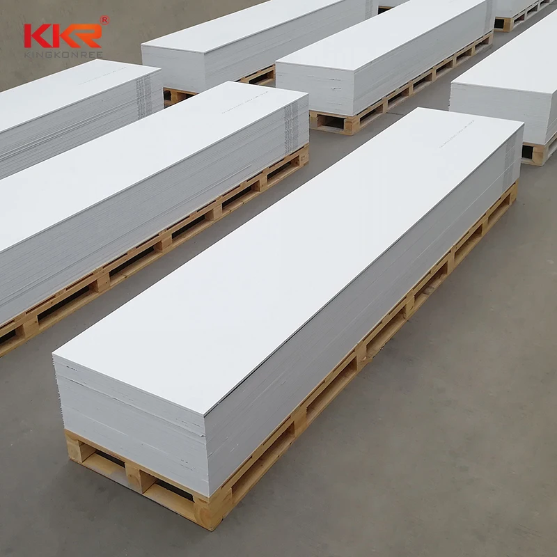 KKR 12 мм толщина чисто белая Искусственная Твердая Поверхность акриловый каменный лист по заводской цене
