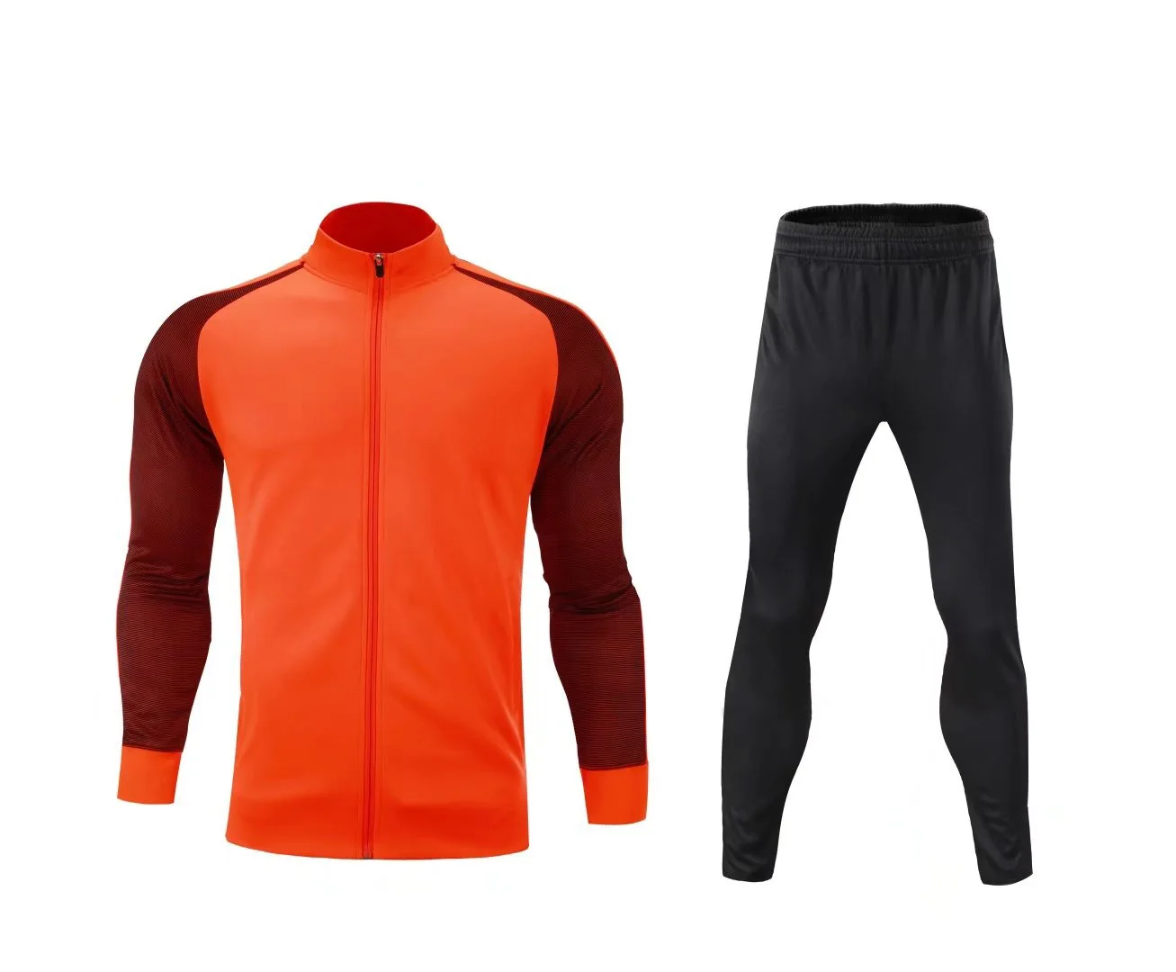 Custom Logo Full Zip Up Sweatsuit Kids Sportswear Two Pieces Training Suit Hot Sale Jogger Tracksuit For Men