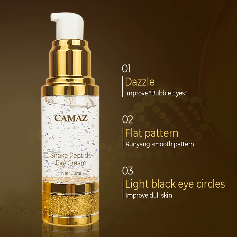 Hot Selling Snake Venom Peptide Brightens Eye Cream Reduce Dark Circles Relieve Eye Puffiness Brighten Eye Cream