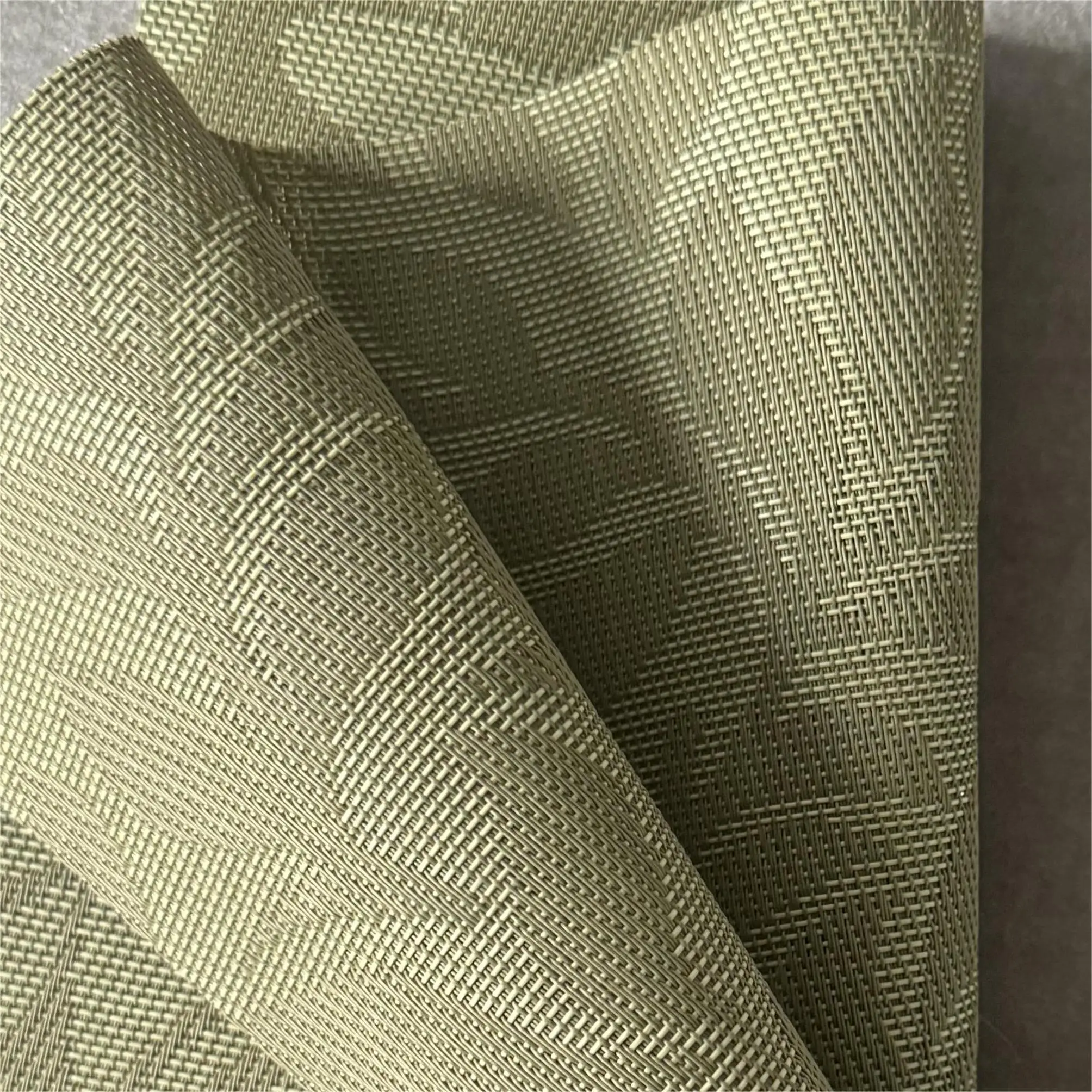 Modern Green Leaf PVC Placemat Lightweight Linen round Mat Dining Kitchen Car Party Wedding Christmas Easy-to-Clean Coasters Pad