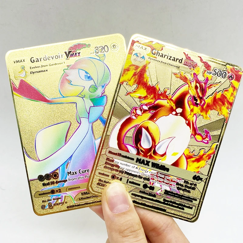Быстрая доставка Покемон TCG игральная карточка Золотой Металл 1-е издание карточная