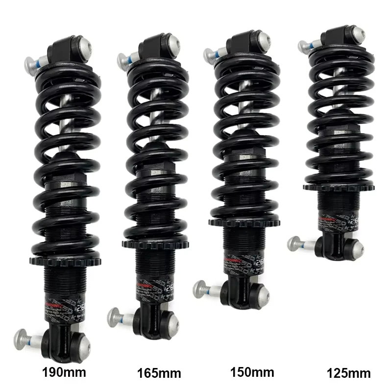 TAOZIK T-RS01 125 150 190 MM Ebike Carbon Steel Scooter Electricity Springs Rear Suspension Shock Absorb