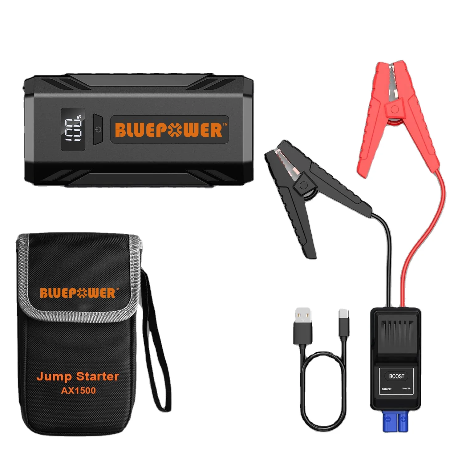 Wholesale 2000A Car Jump Starter Booster Power Bank Kit with 12V Lithium Battery LED Light Function for Truck Motorcycle Use