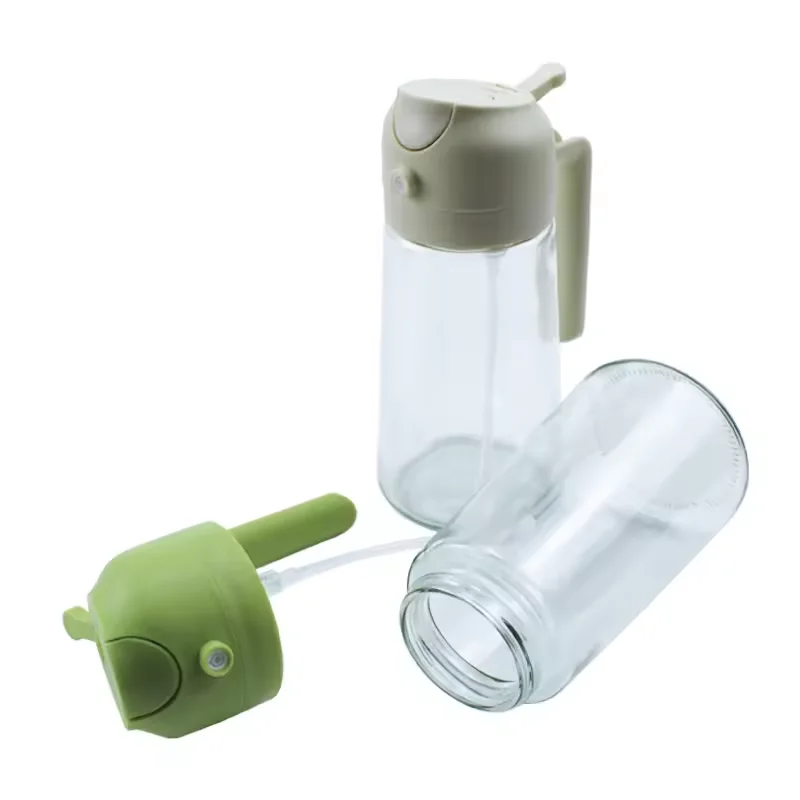 17oz 2-in-1 Kitchen Cooking Tool 500ml Oil Dispenser & Pourer Spray Bottle for Baking BBQ Olive Oil Other Ingredients BBQ Tools