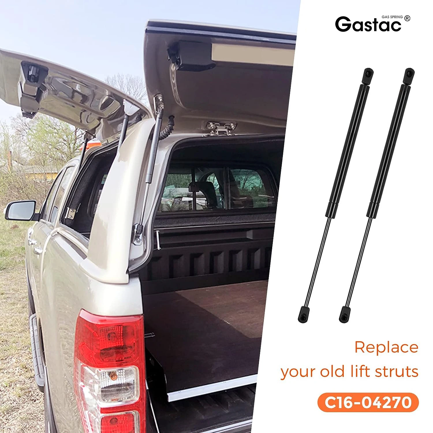 17 inch 40 lbs C16-06874 SG359011 Gas Prop Strut Spring Shock Lift for Camper Shell Rear Topper Window Pickup  Canopy Door