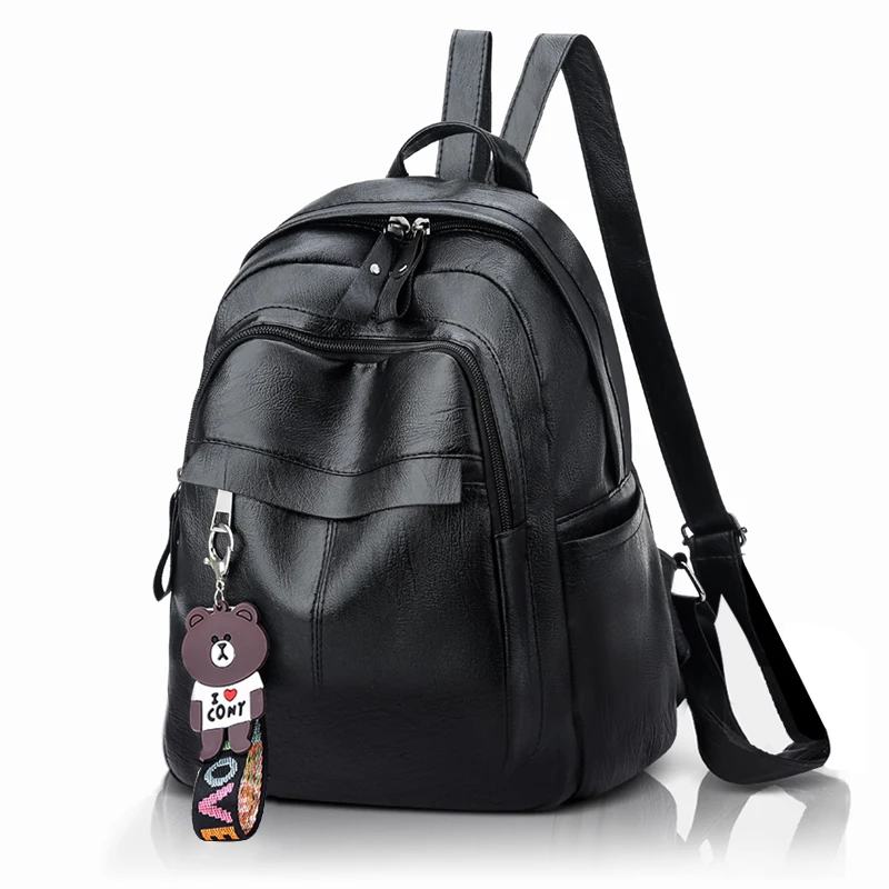 China Supplier New Style Korean Fashion Trend Knapsack PU leather Backpack