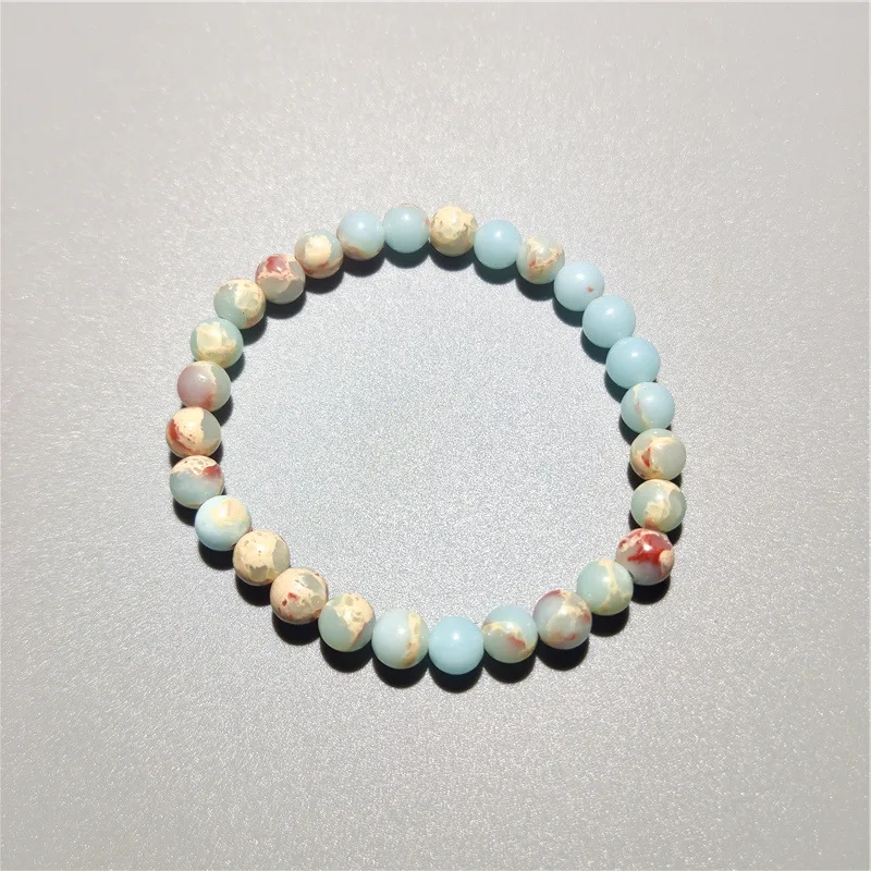 JOYFFO Imperial Jasper Gemstone Bracelet Trendy Religious Imperial Emperor Crystal Beaded Jewelry Unisex Geometric