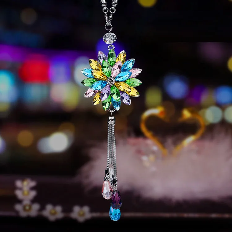 Gift Crystal Car Pendant Swan Car Decoration Pendant Crystal Decoration Home Luxury