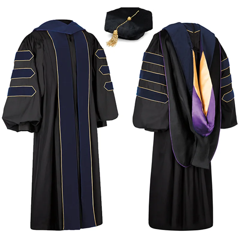 Classic Customs Logo Adults Available Graduation Gown For University College graduation gown black