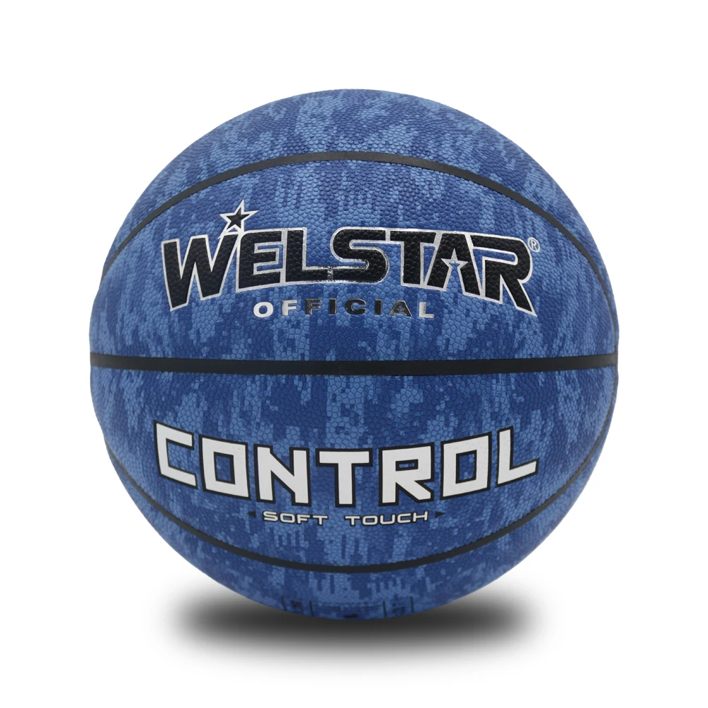 Official Size 7 Basketball Customized Logo Printed in Colorful Laminated PU Leather Butyl/Rubber Bladder for Training