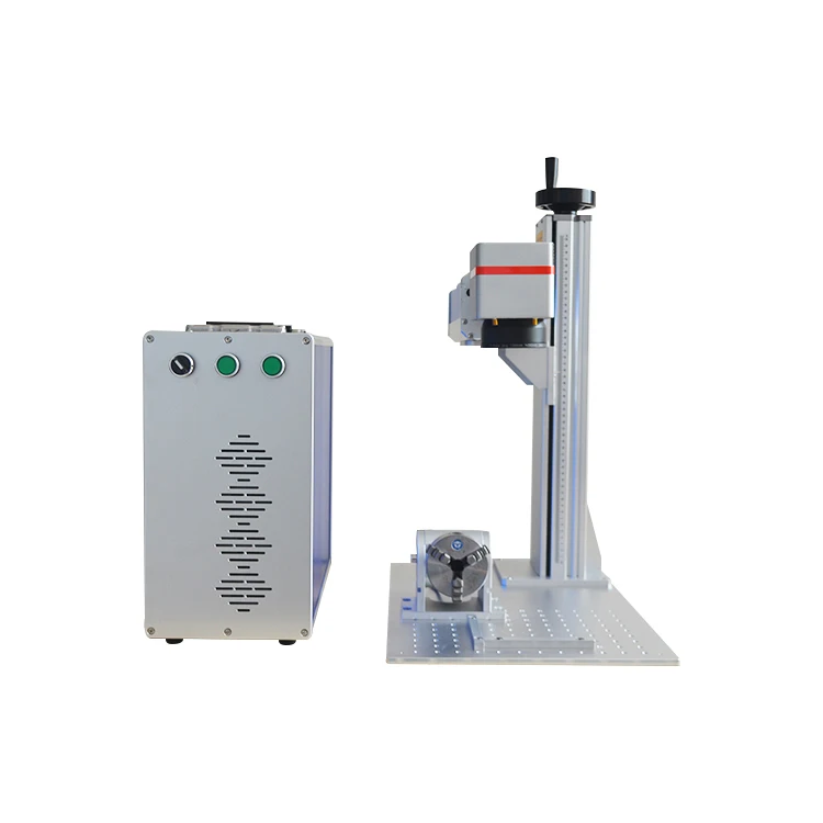 20W 30W 50W 100W Fibre Laser Marking Machine Raycus Optical Fiber Laser Marking Machine With Rotary