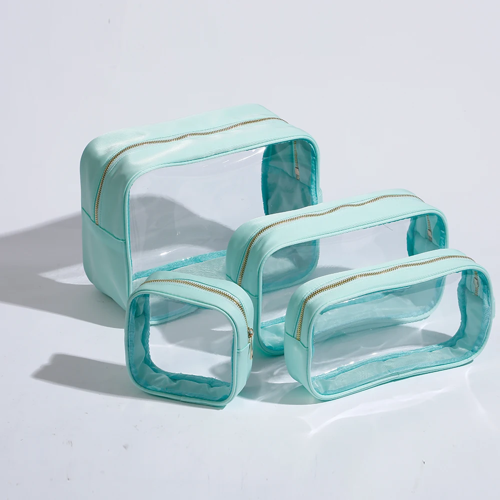 Keymay Custom Classic Thick PVC Heavy Duty PVC Makeup Case Leopard Beauty Case Travel Cosmetic Kit For Women