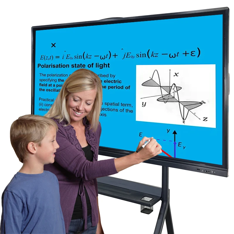 High End Design 75 Inch Finger Touch Screen Interactive Flat Panel Android 60hz Smart Whiteboard For Education