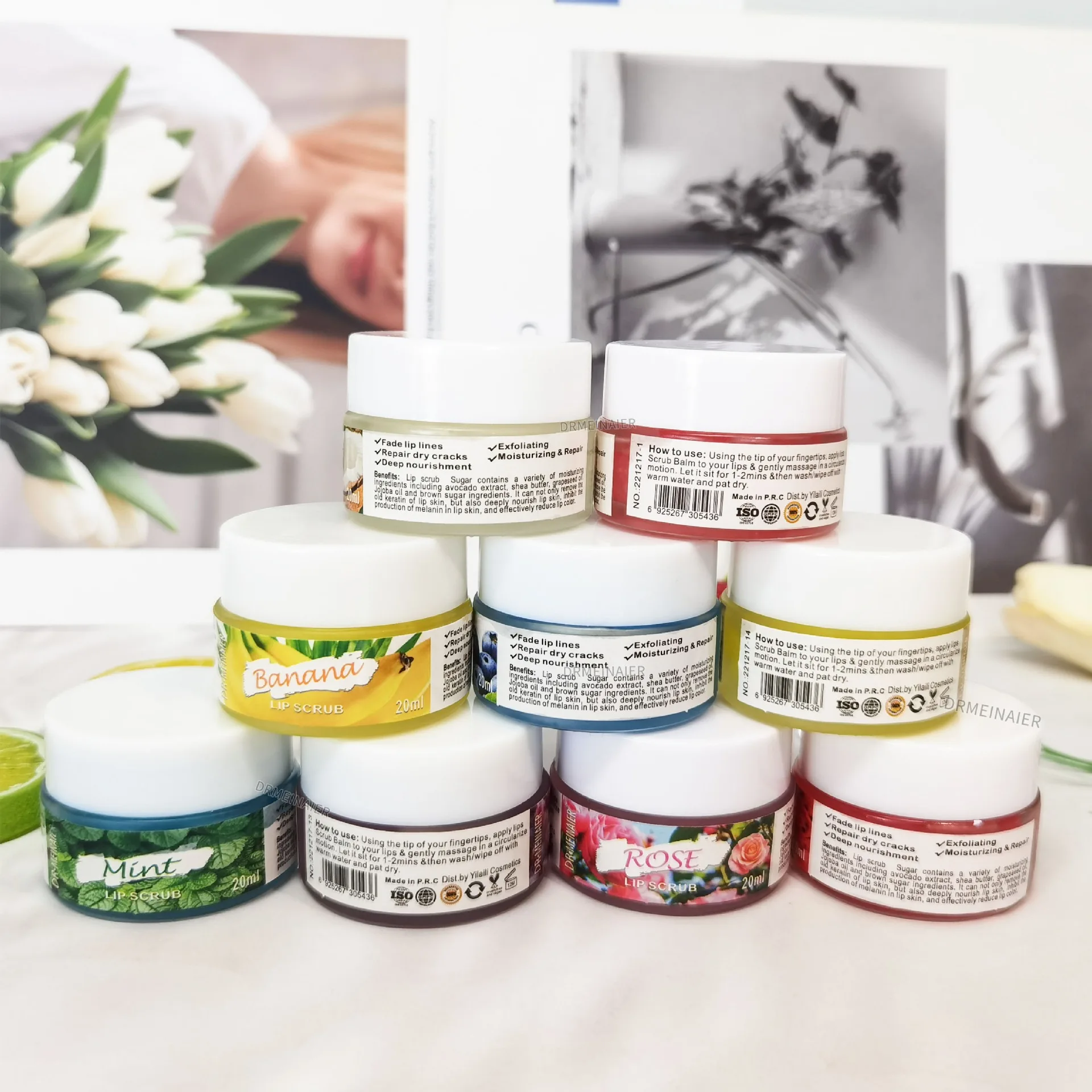 Lip Scrub Hydrating Collagen Moisturizing Sugar Authentic Crystal Lip Mask Factory Wholesale Price