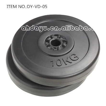 Black Plastic Round Cement Weight Plate/for Dumbbell & barbell