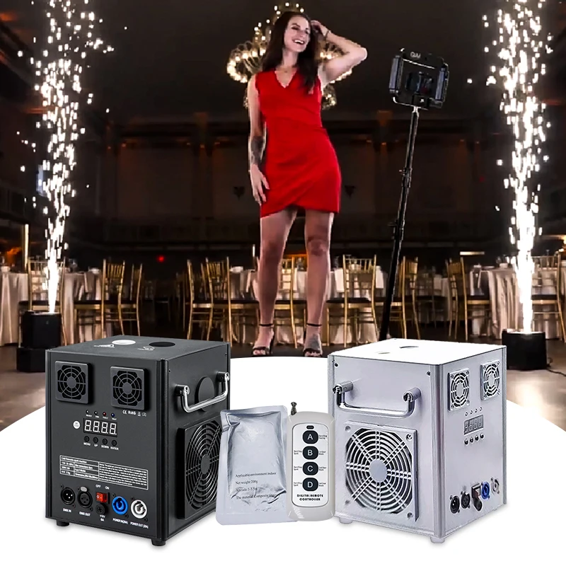 New design aluminum body cold spark machine 600w wedding party cold spark machine for events