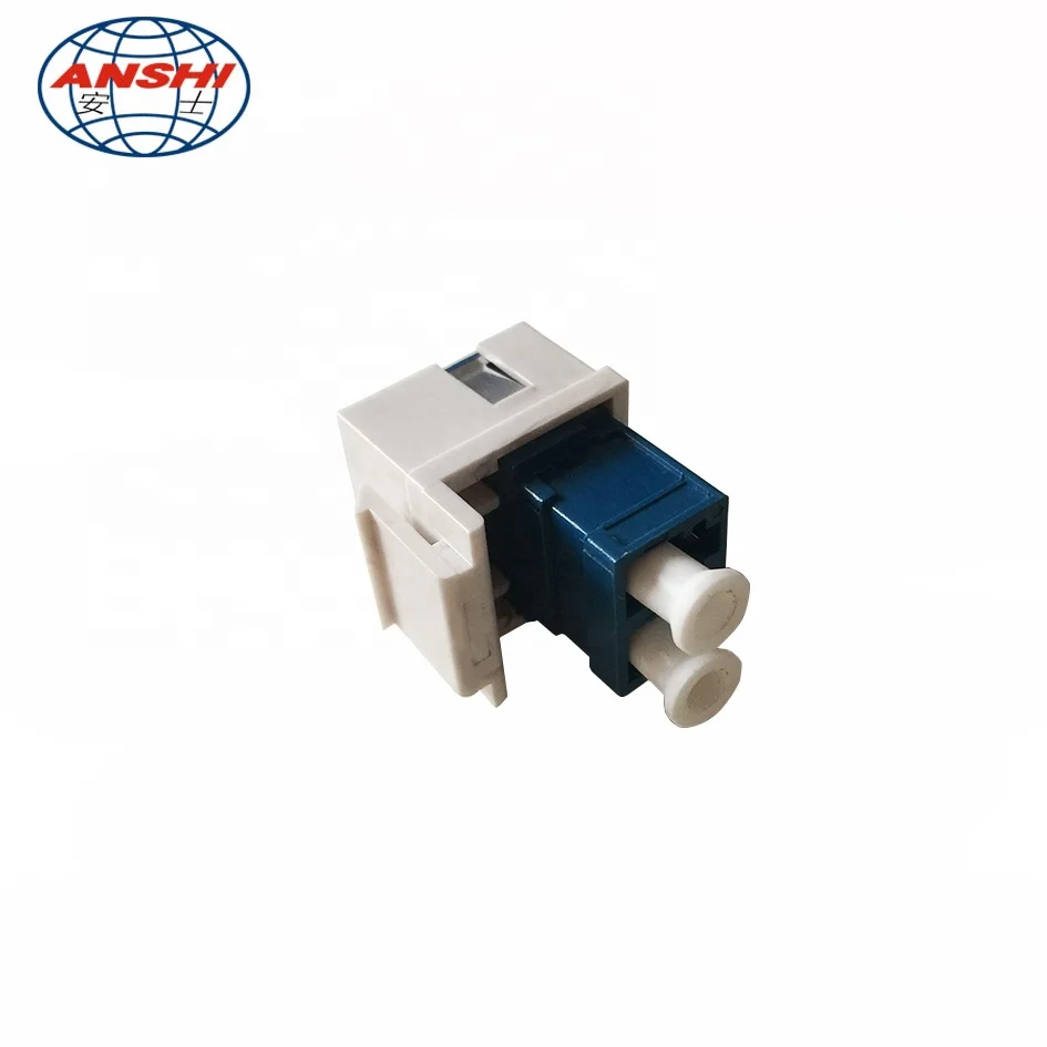 Anshi RJ45 Fiber Optic Accessories LC Singlemode Keystone Coupler