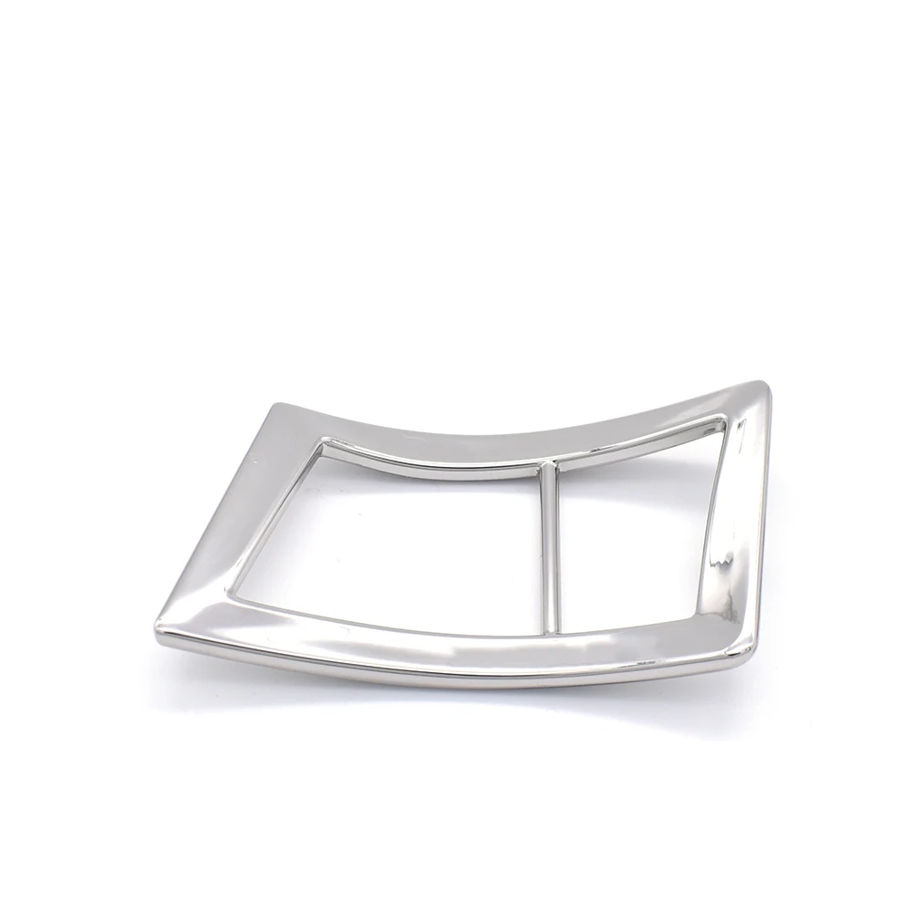 2023 Hot Sale Custom Bend Silver Simple Fashion Belt Buckle for Women