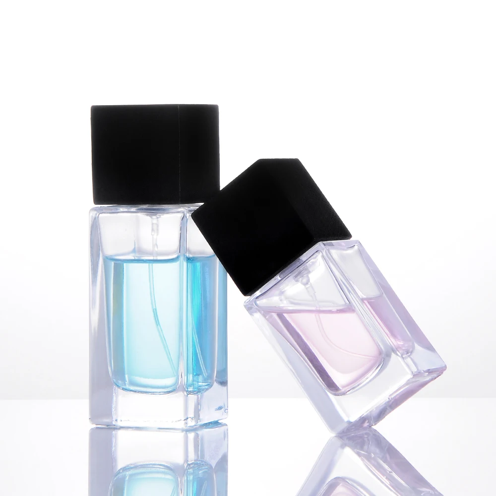 Wholesale Square Botol Parfum Glass Luxury Perfume Bottle 30ml 50ml 100ml With Gift Box