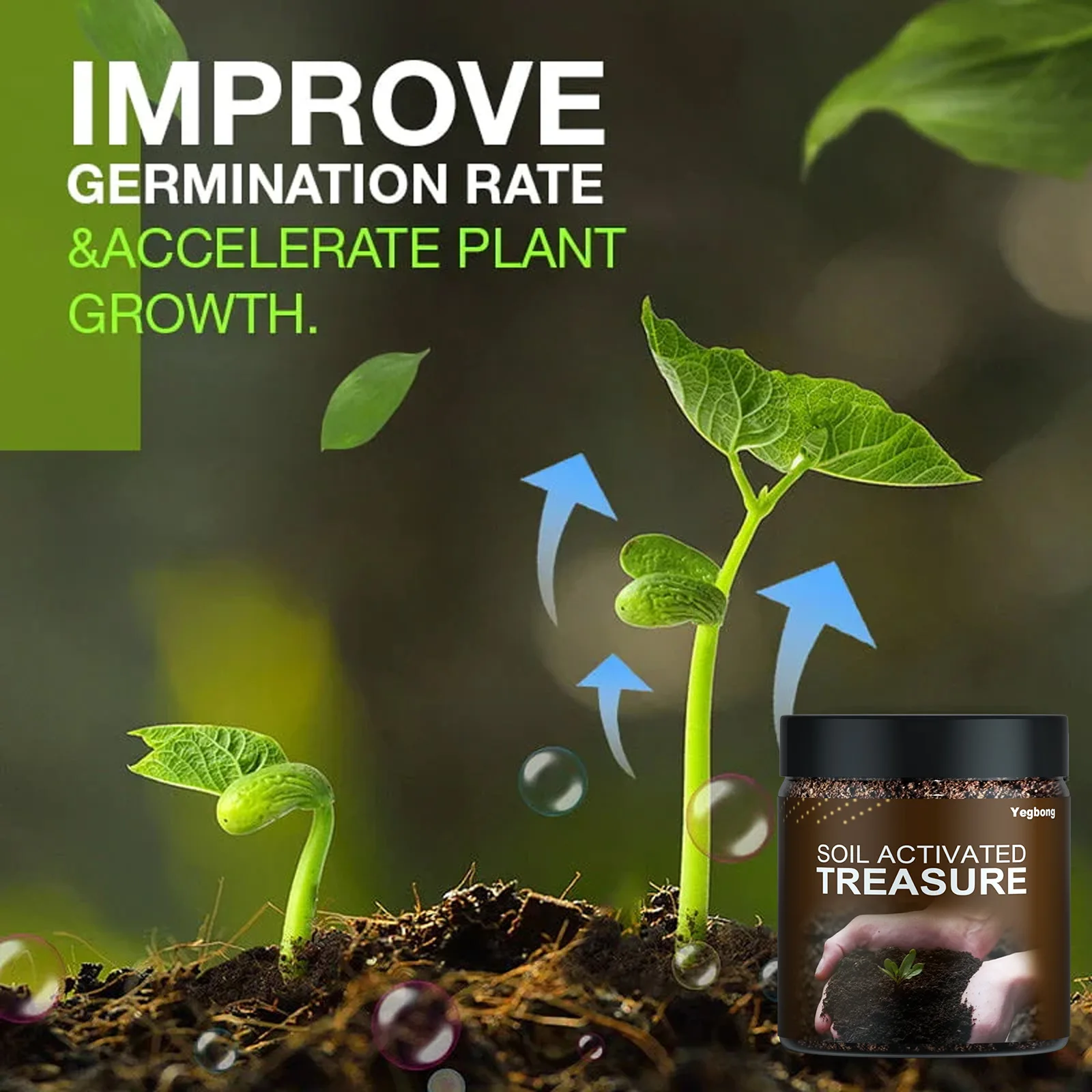 Yegbong Soil Nutrient Agent Promote Rooting Soil Nutrient Improving Powerful Effective Soil Activator