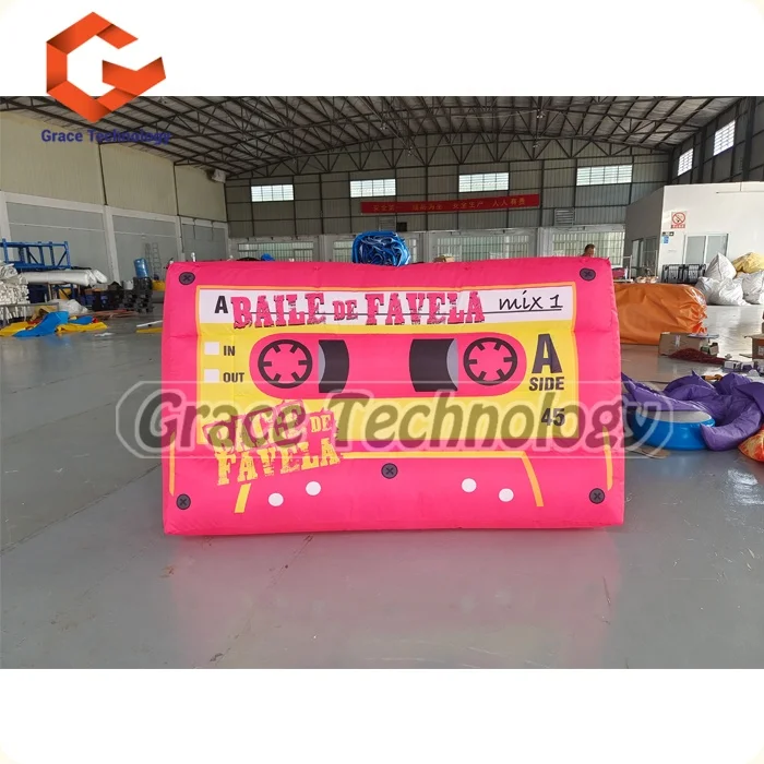 Blowup Vintage FM Balloon Decorations Boom Box Loudsaudio Balloon Giant Inflatable Radio Model for Music Festival