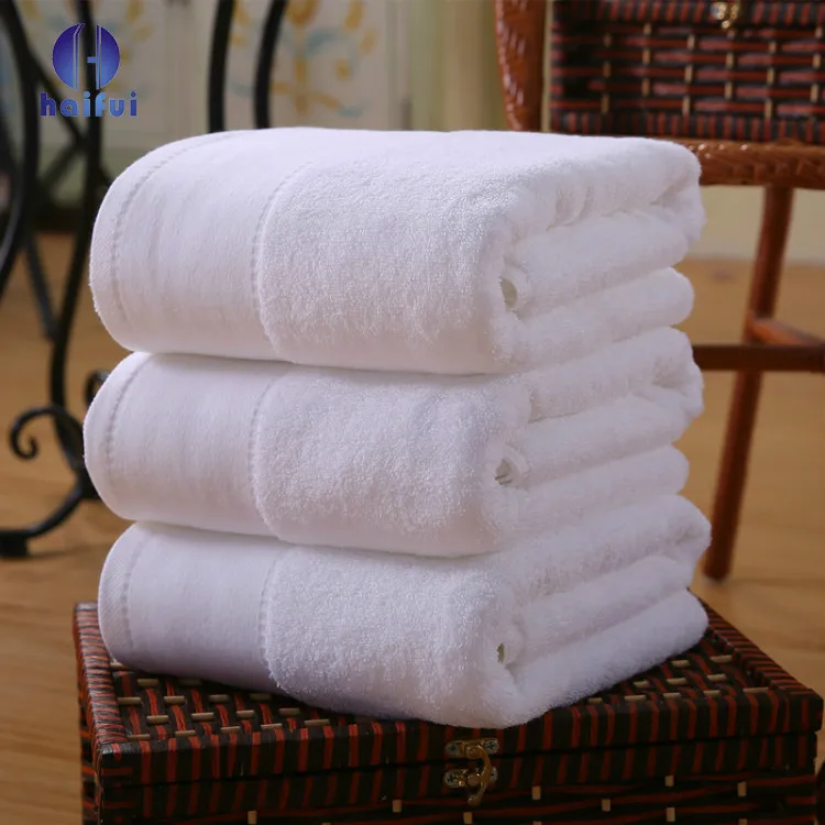 Manufacturer Customized Jacquard Logo White Hotel Spa Terry Face Hand Bath Towel Sets 100% Combed Cotton Bath Mat