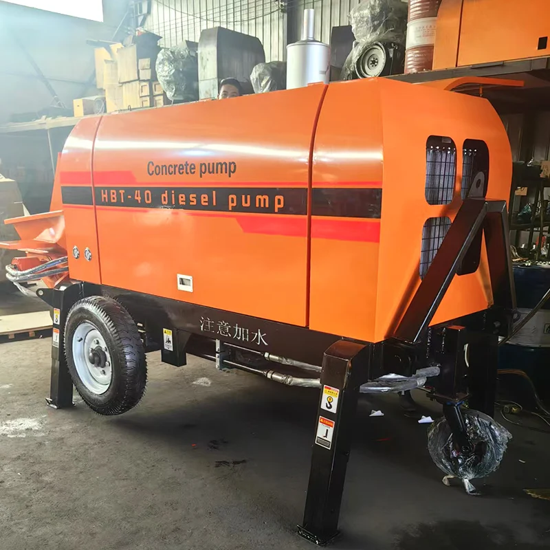 Small Concrete Mixer with Pump Machine Mini Concrete Pump