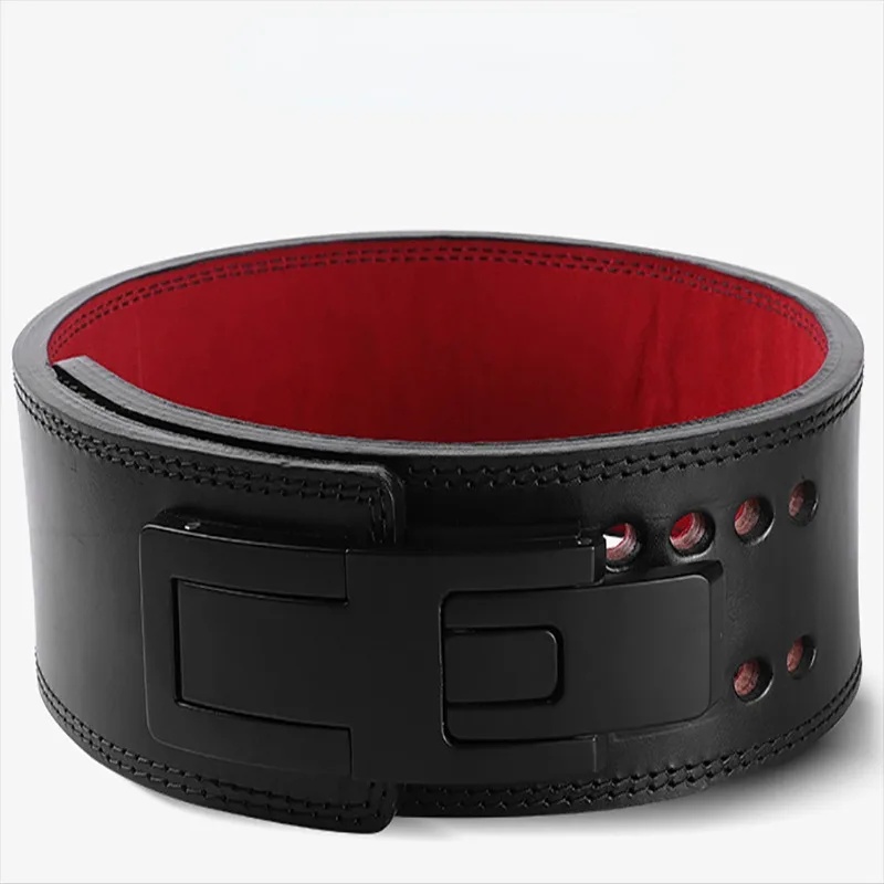 Drop Ship Fitness Back Support Squat Waist Lever Weightlifting Powerlifting Weight Custom Logo Leather Lifting Gym Belt For Men