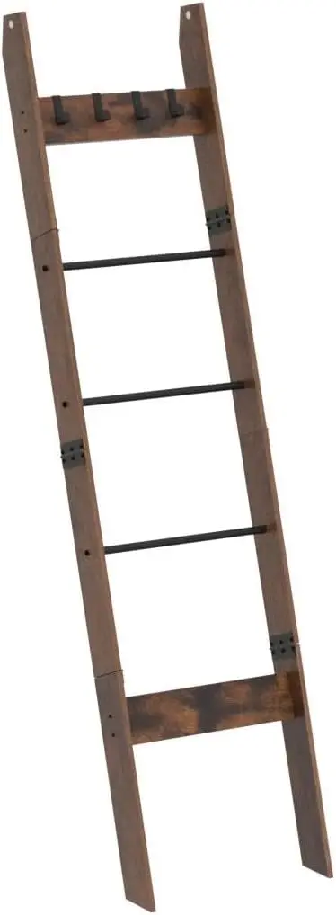 High Quality Simple Rustic Decorative Blanket Ladder Rack Home Furniture Wood Ladder Shelf Blanket Ladder For Bathroom